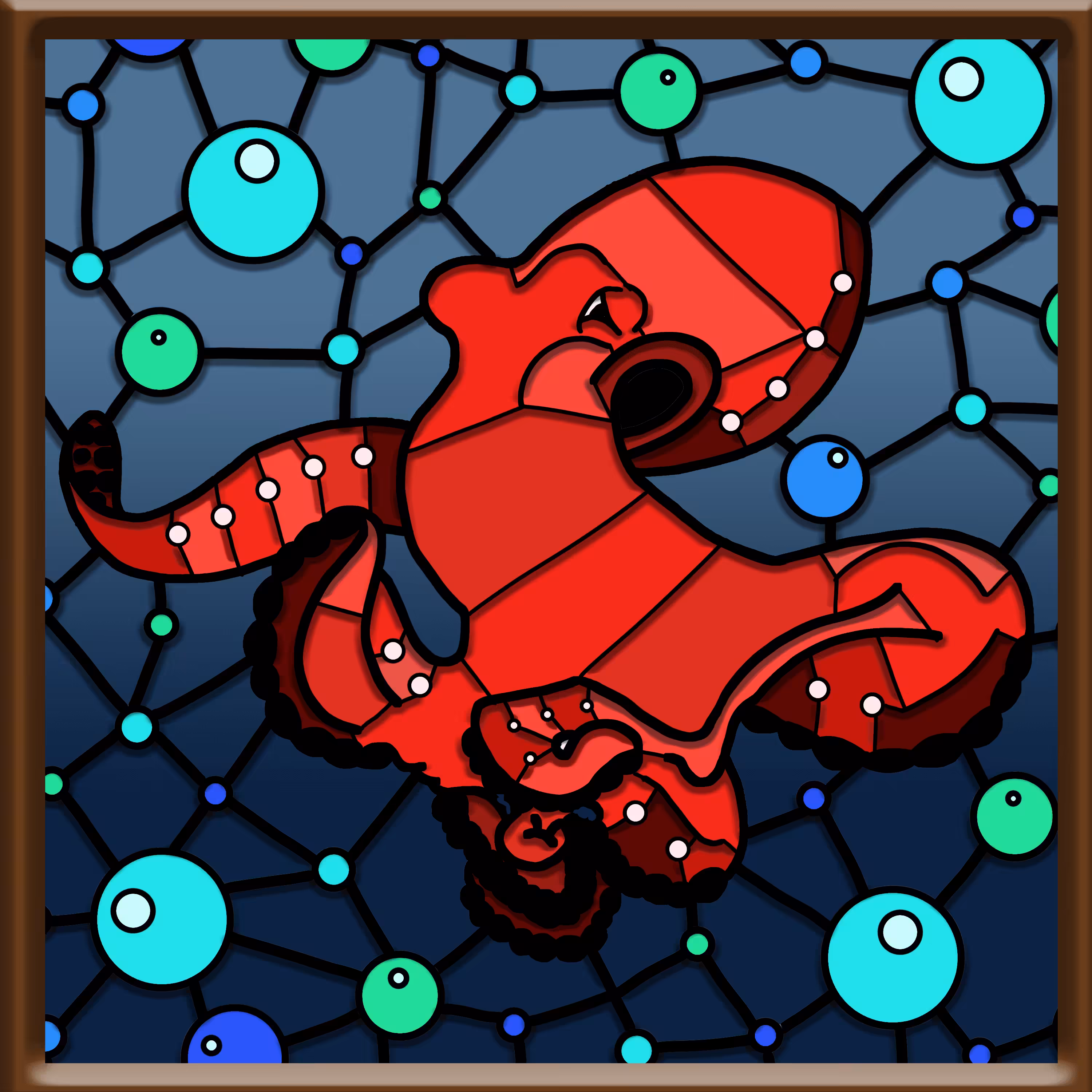 The Blue Gray Window of Saint Red