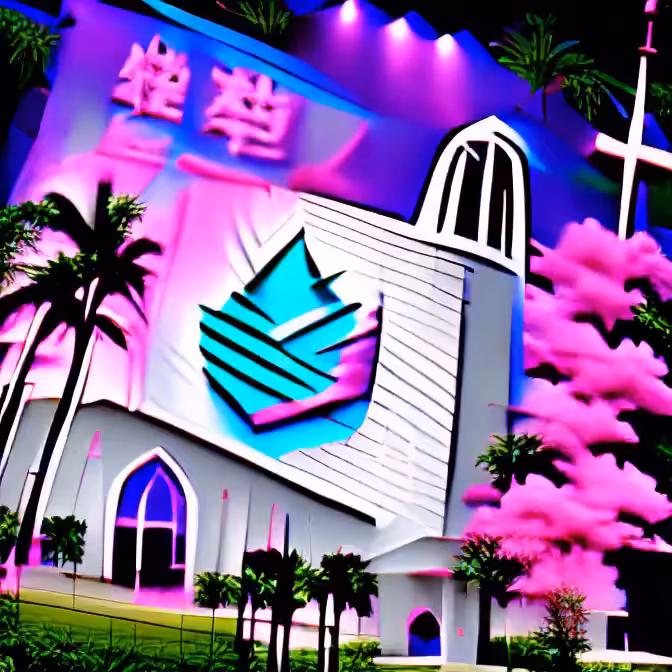 Vaporwave Temple