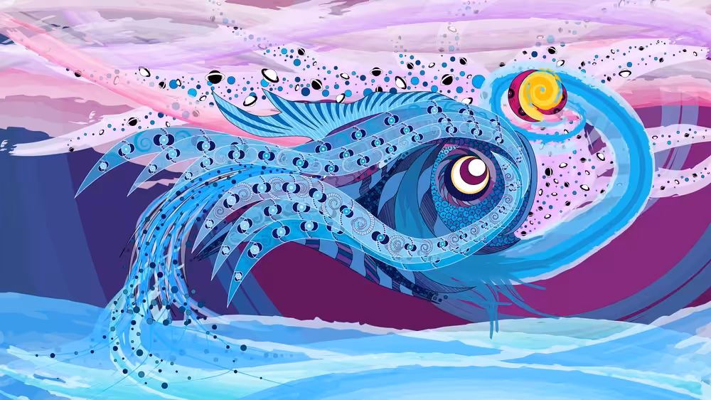 A fish to the Moon