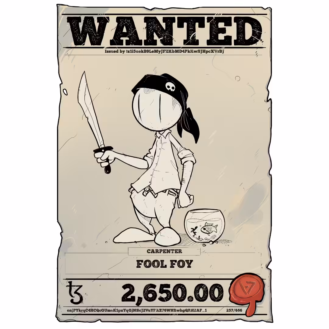 FOOL FOY | TEZOS PIRATE 257/666