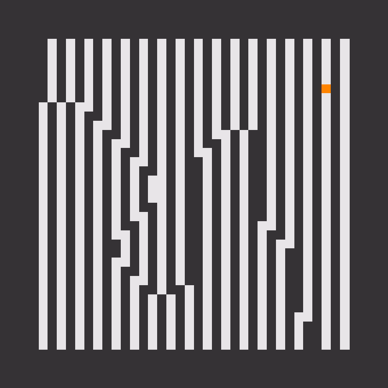 Verticals #34 - 34x34 Orange