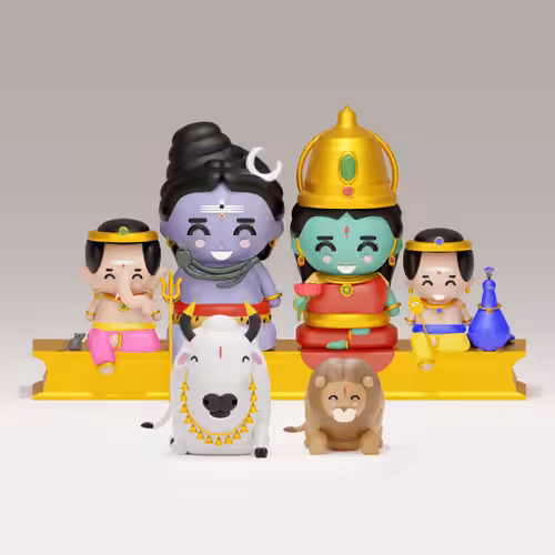 Lord Shiva's family and Their Vahana's #30