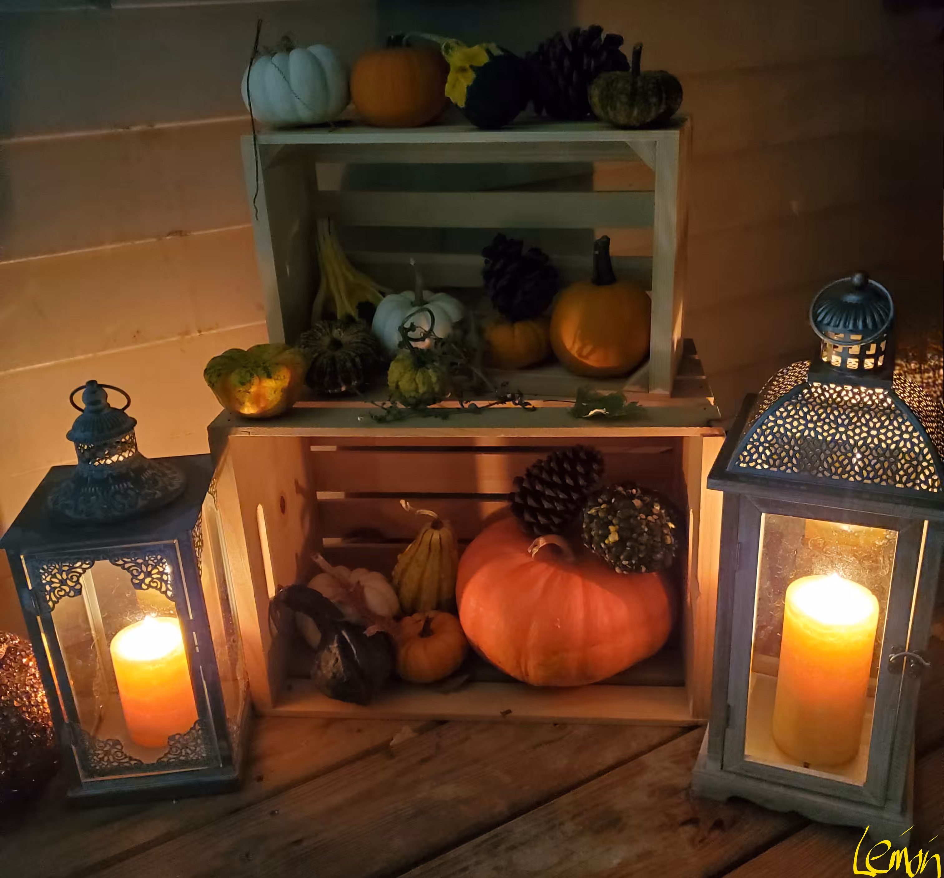 By candle light