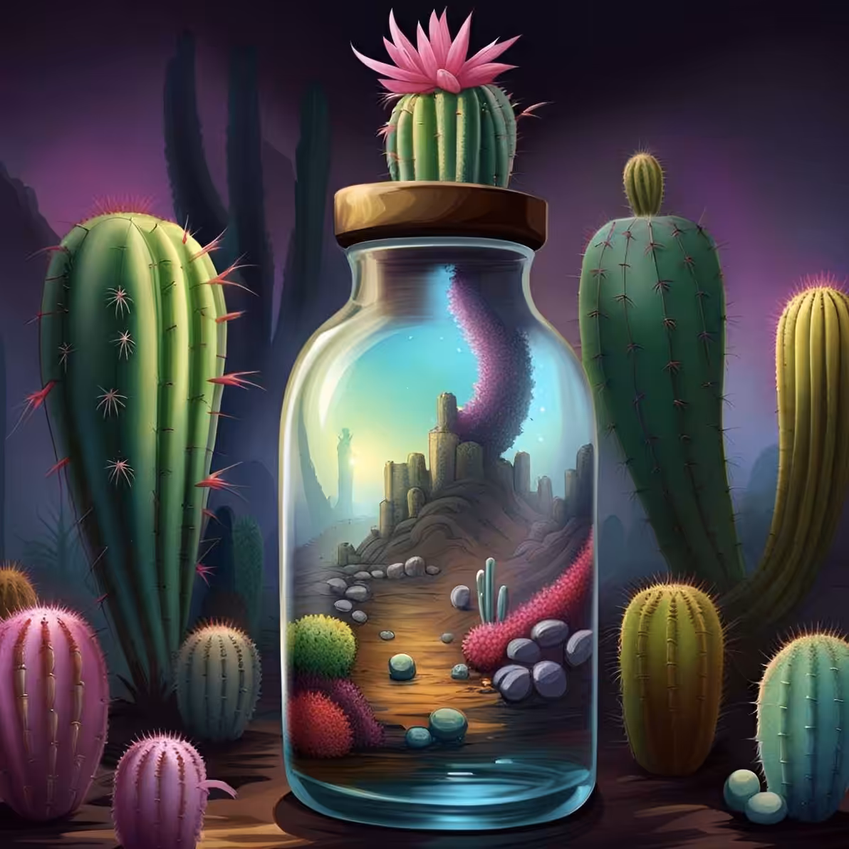 Cactus in a bottle #3