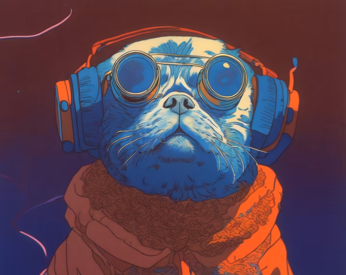 Retro Anime Pug #13
