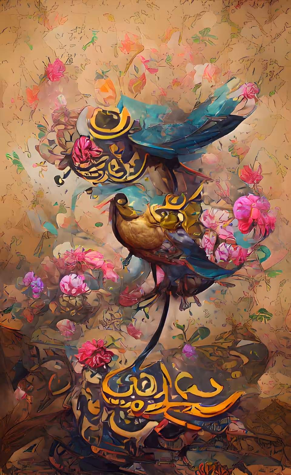 "Gol-o-Morgh" (Flower and Bird) #10