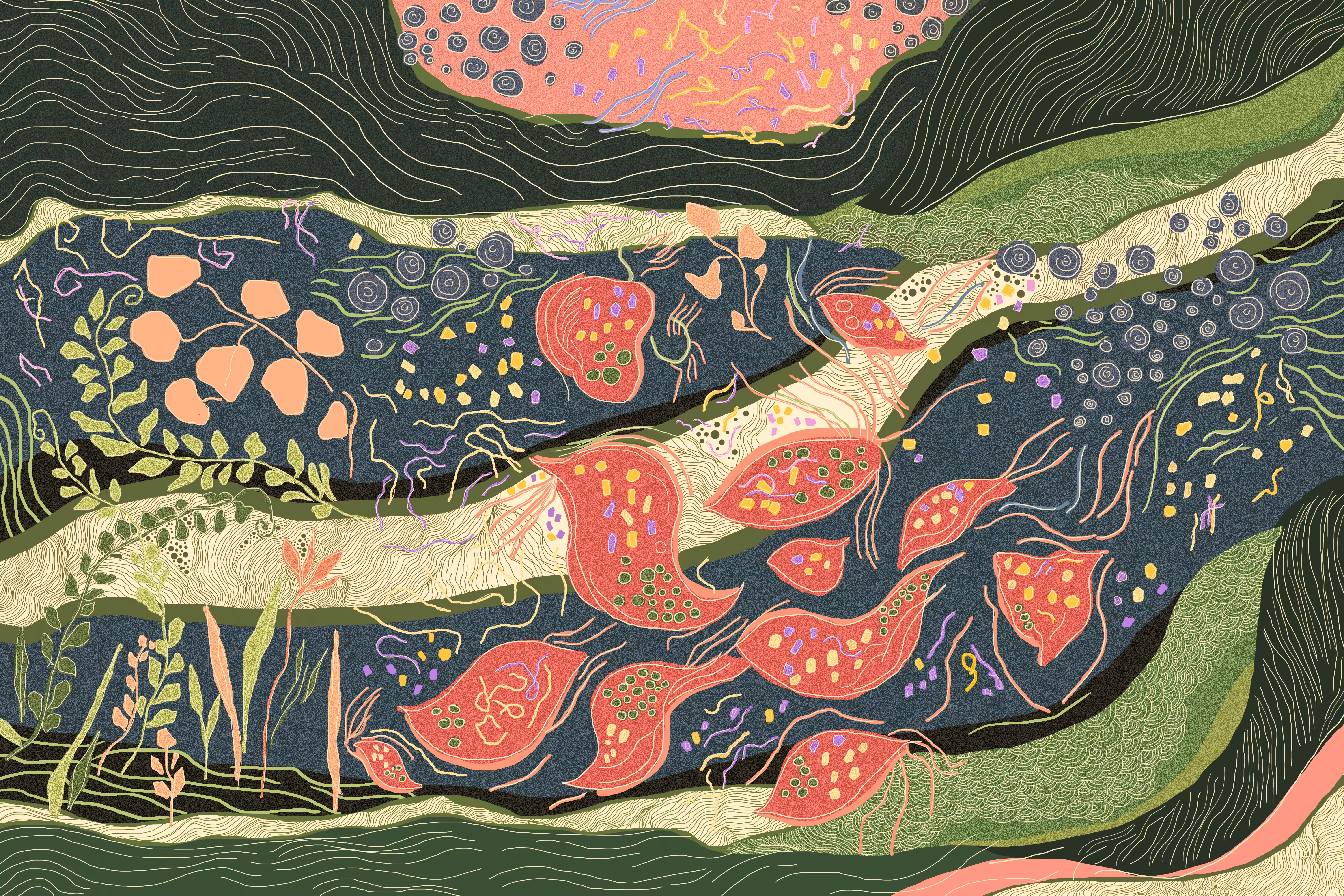 Dancing with microplastic