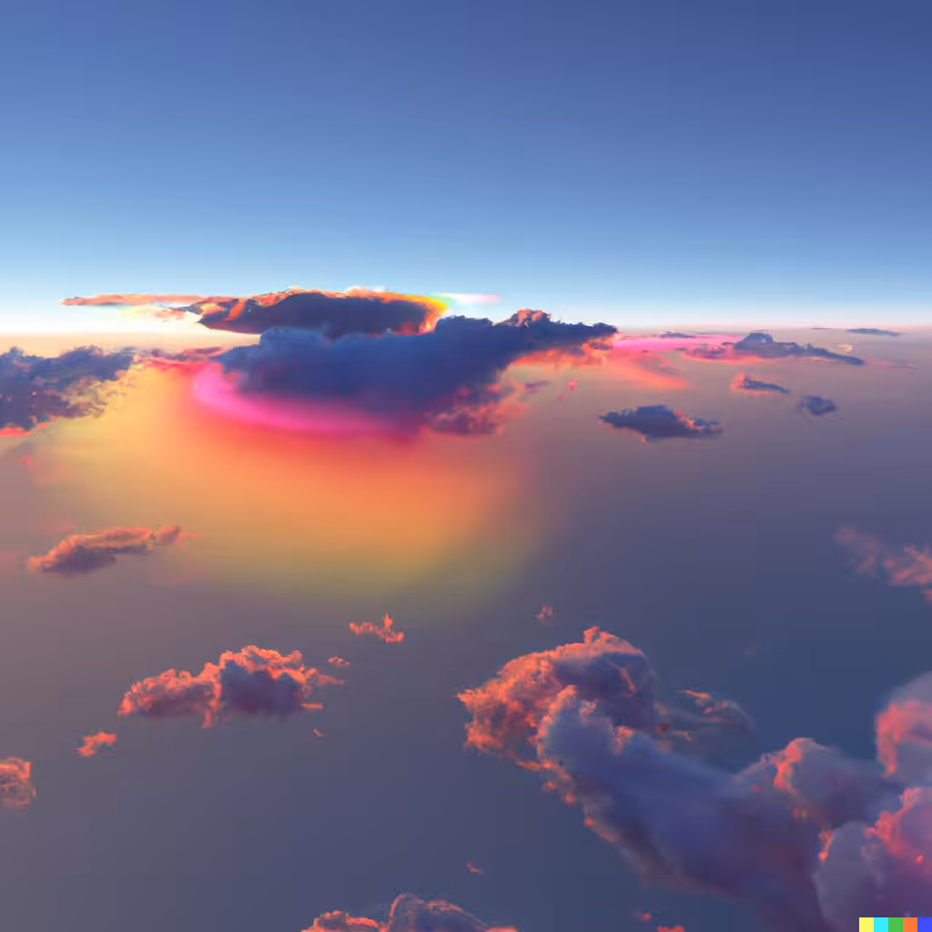 ☁️ 36 - a sunset with iridescent pyrocumulonimbus