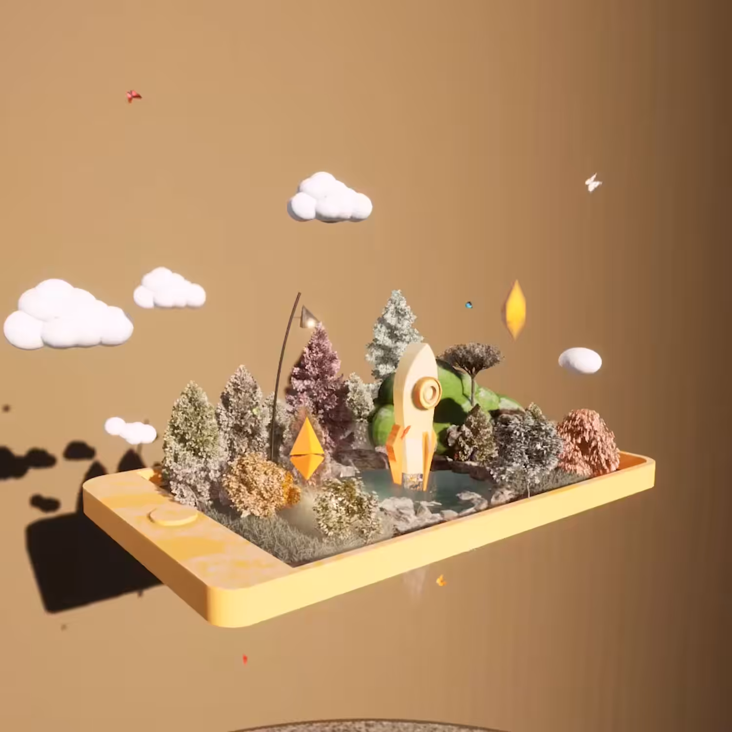 Sunset Garden on your Phone