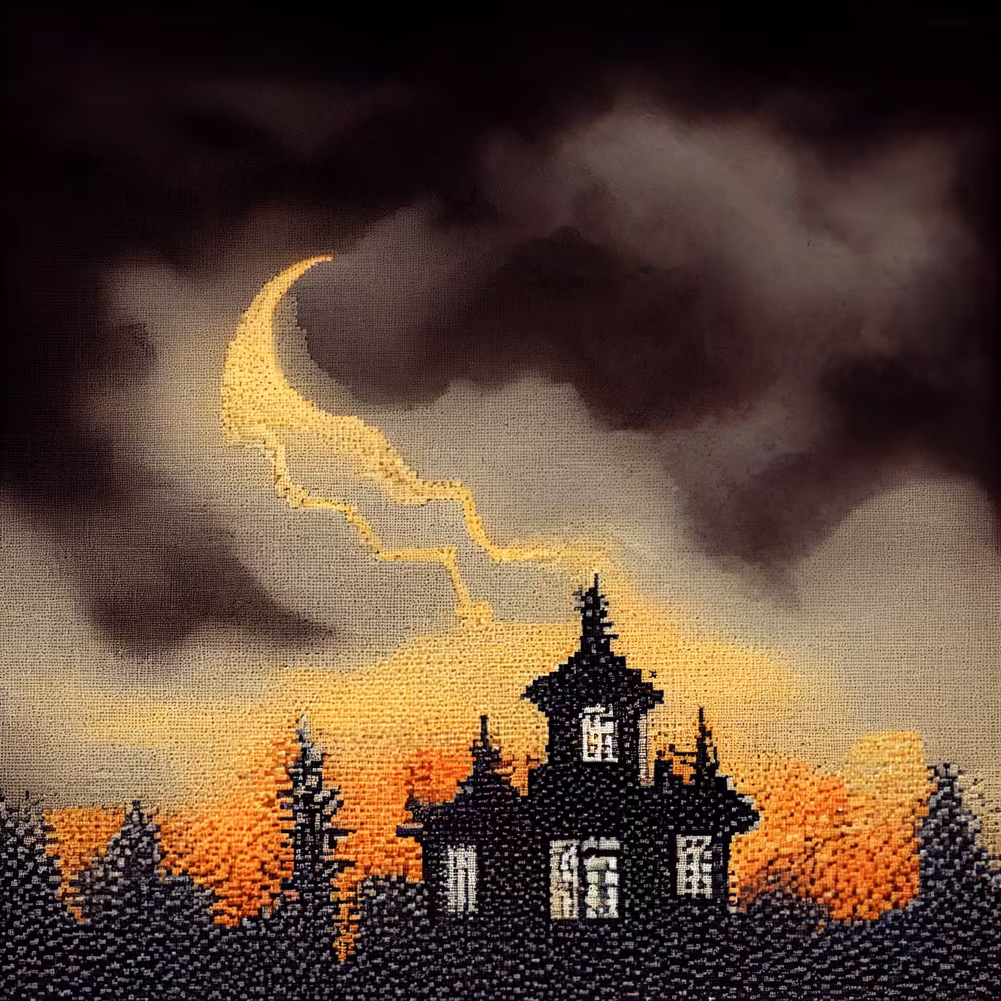 Cross-Stitch Haunted House #4