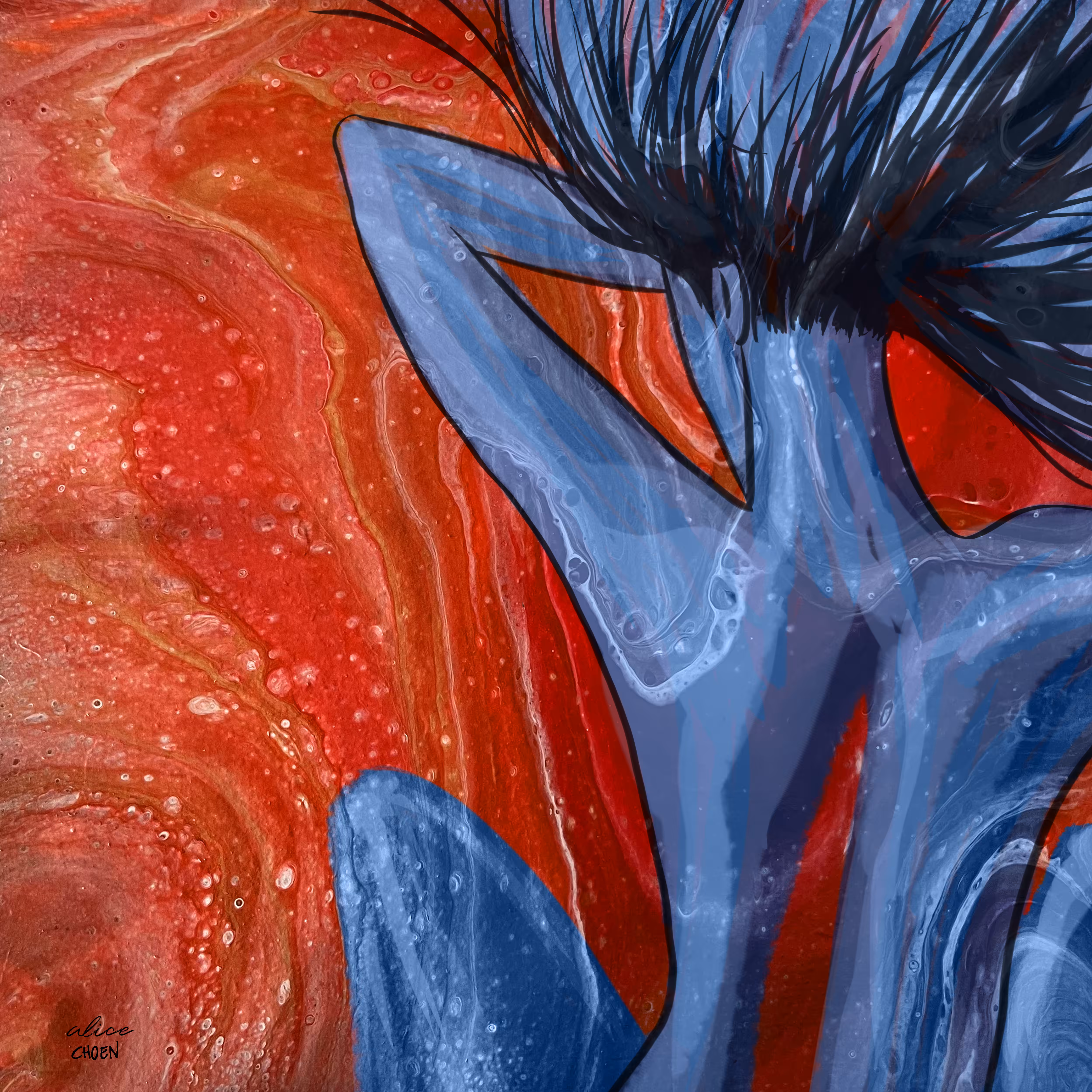 Feeling Blue on Red #5