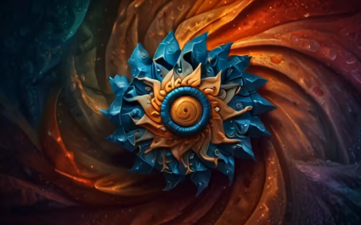 3D pinwheel #92 hypnotic Galaxy