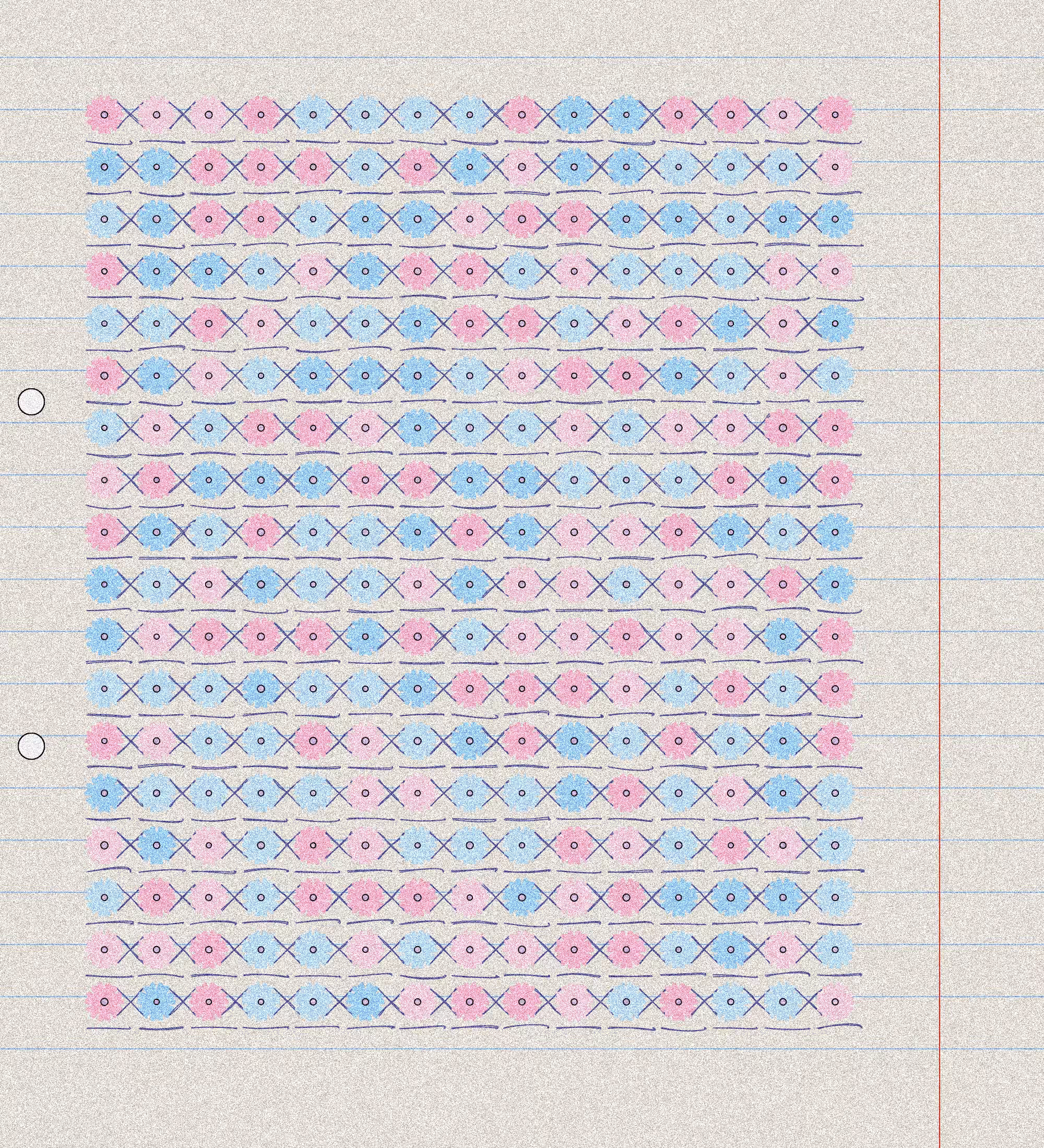sketchbook page 10: first flowers #7