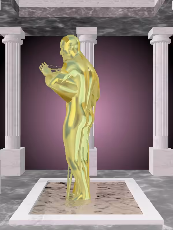 HeavenComputer: The Robotic Green-Golden Goblet Man #6988