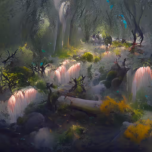 A beautiful forest on a planet far far away