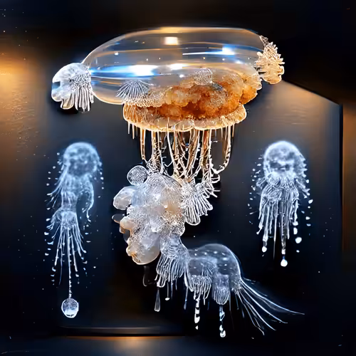 Light Emitting Crystallized Jellyfish
