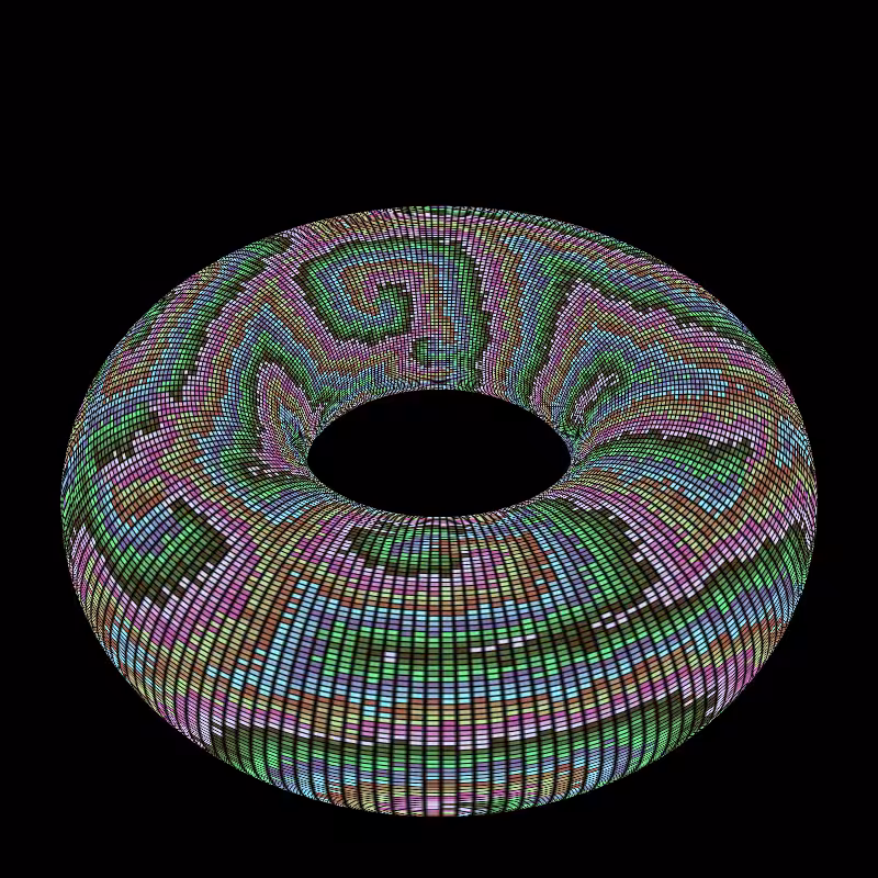 Reaction Diffusion on a Torus #38