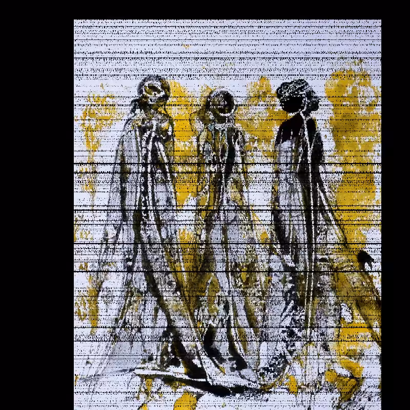 "3 Donne" Pointillism #8