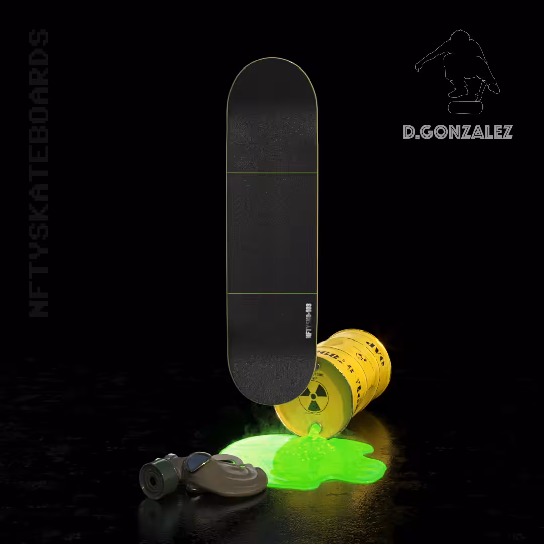 nftyskateboards NFT#103 - Danny Gonzalez "Gas Mask Skateboard” limited 10 edition