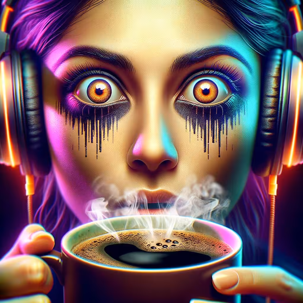 Eyes open, coffee, grinds and techno music #2