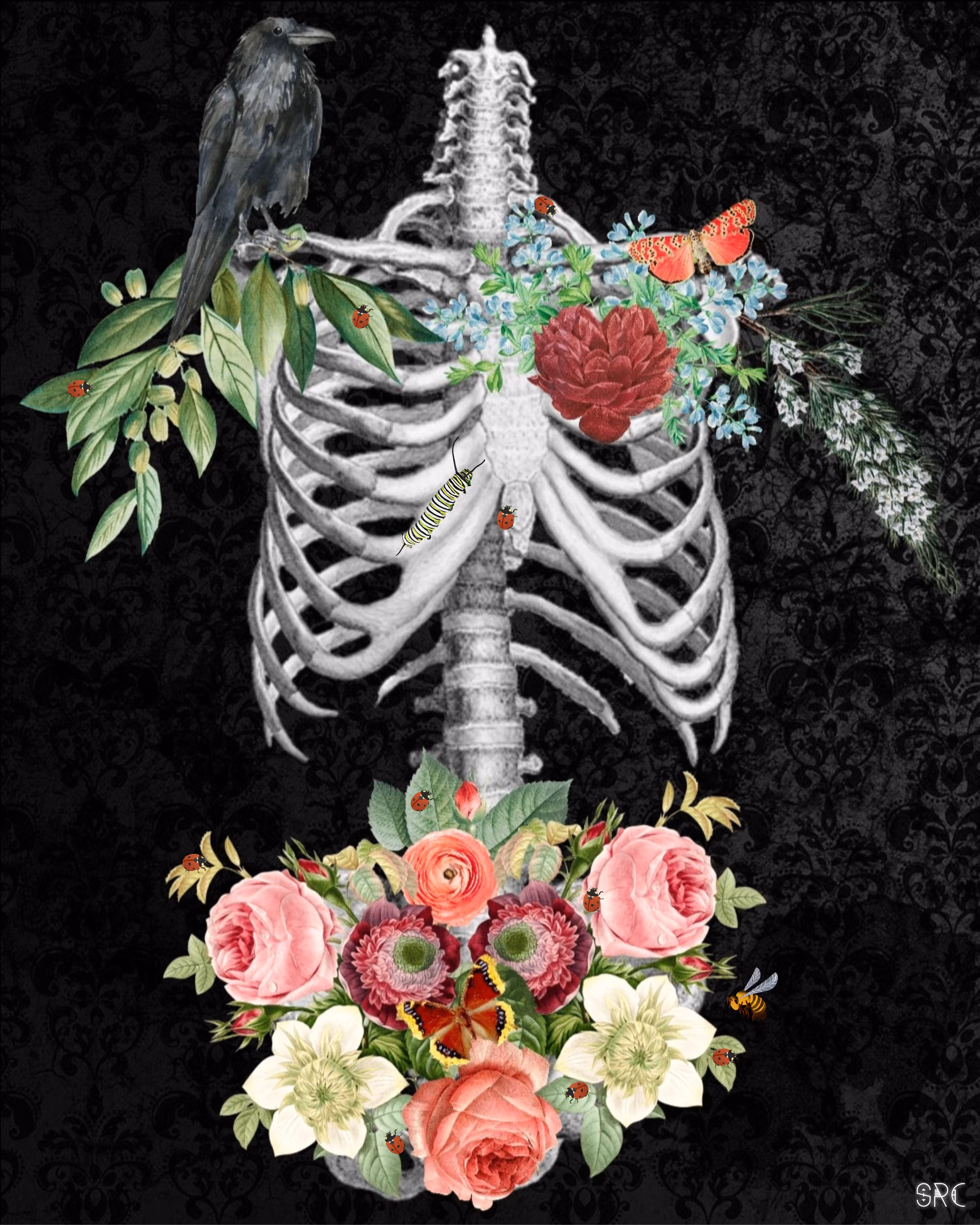 1/1 Collage Art : Eternal Life
