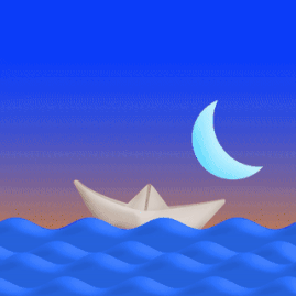 My 2D Animations: Paper boat Loop