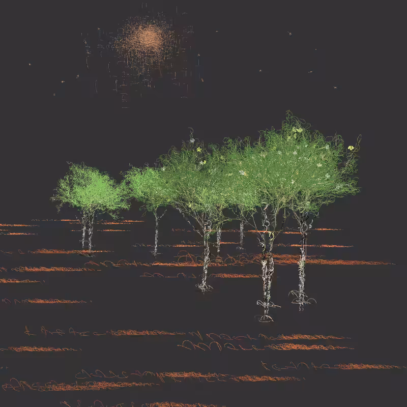Black winter forest #25