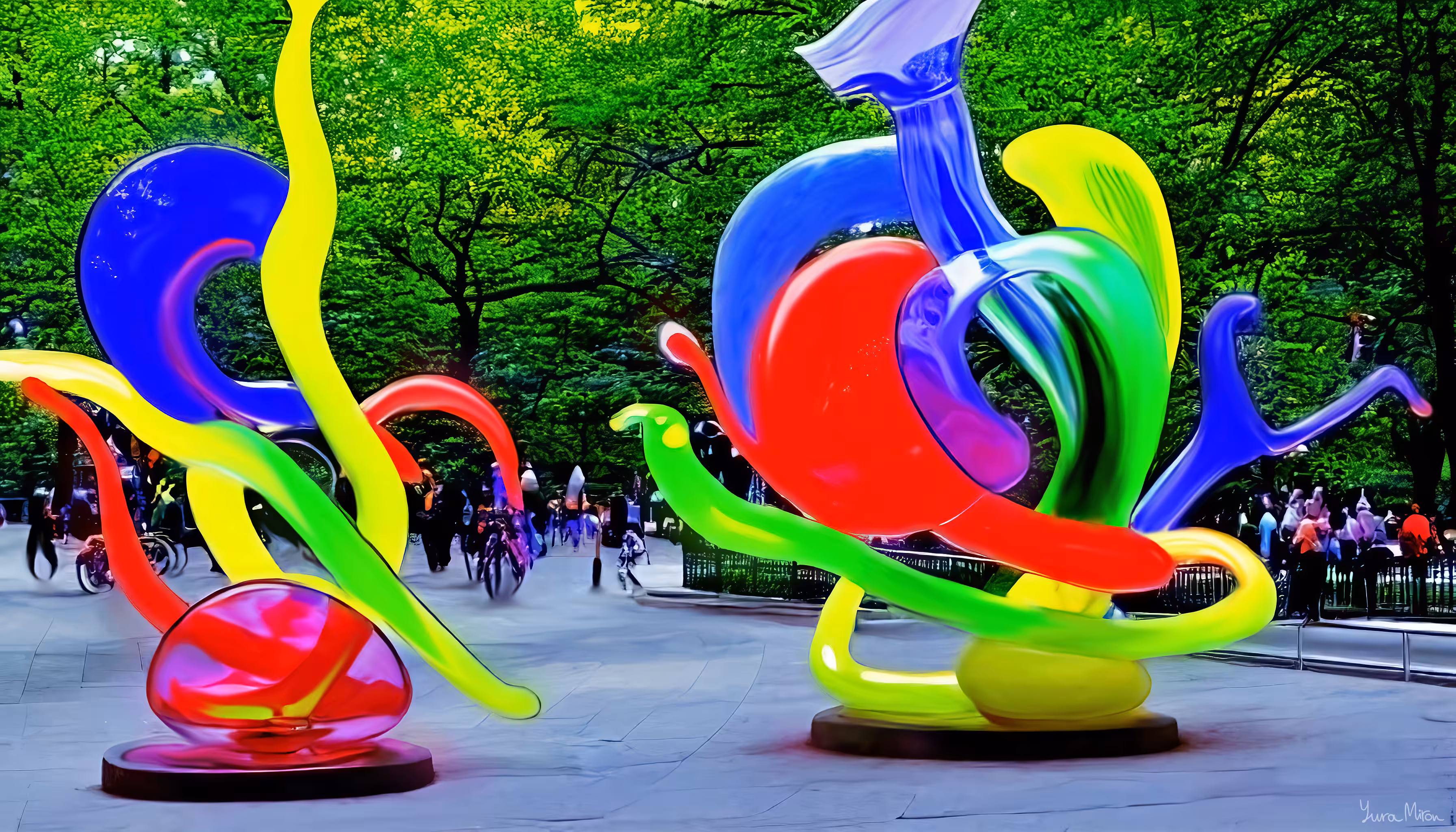 Cycling in NYC/// Glass blown installation #4