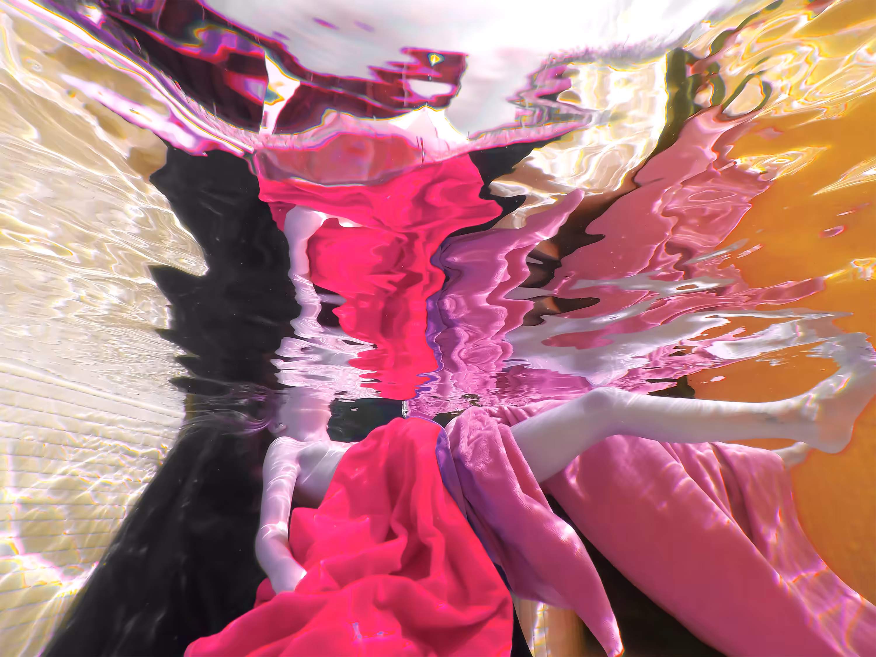 Submerged in pink