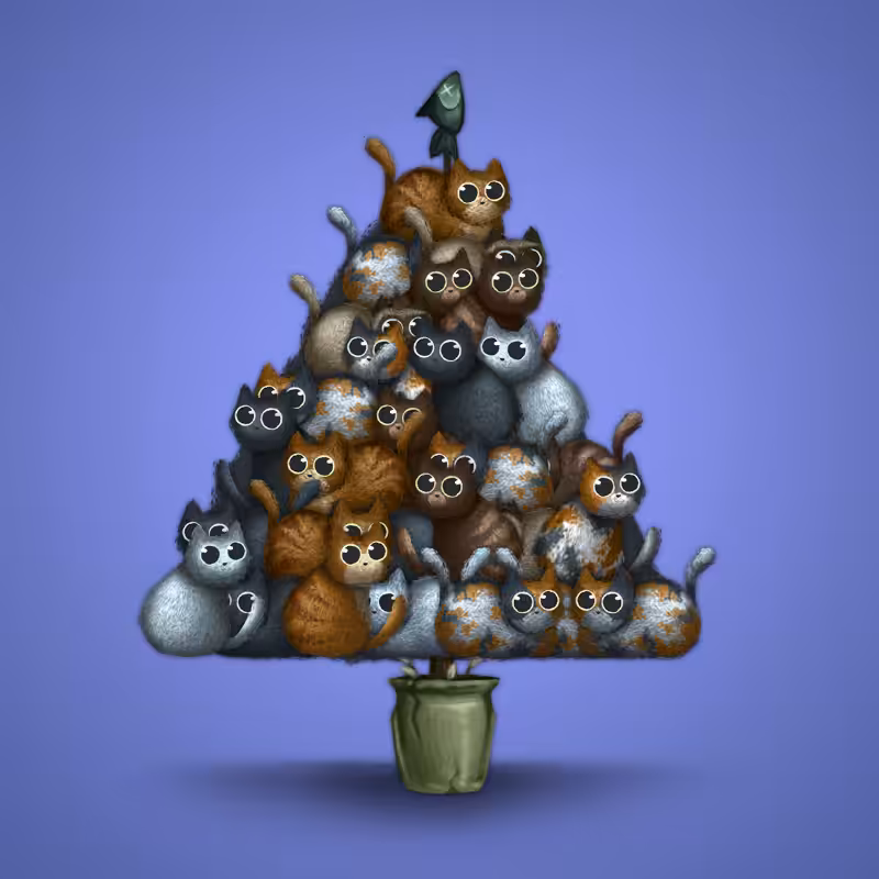 Fluffy Christmas Tree #6