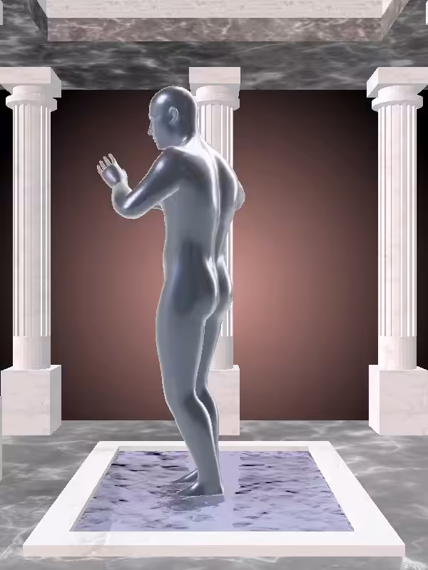 HeavenComputer: The Robotic Navy Shimmer Man #3047
