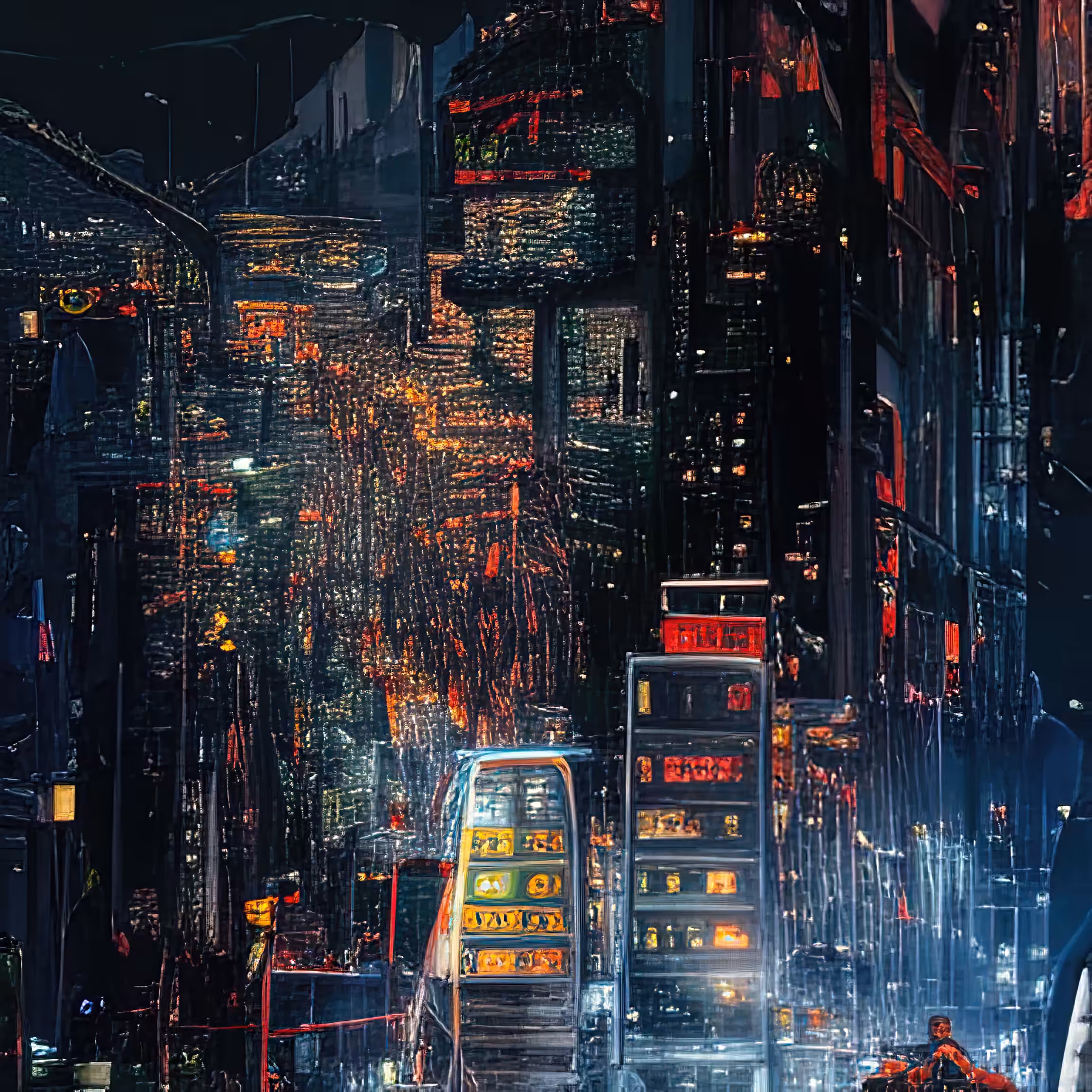 cyberpunk city panorama dawn 1310585