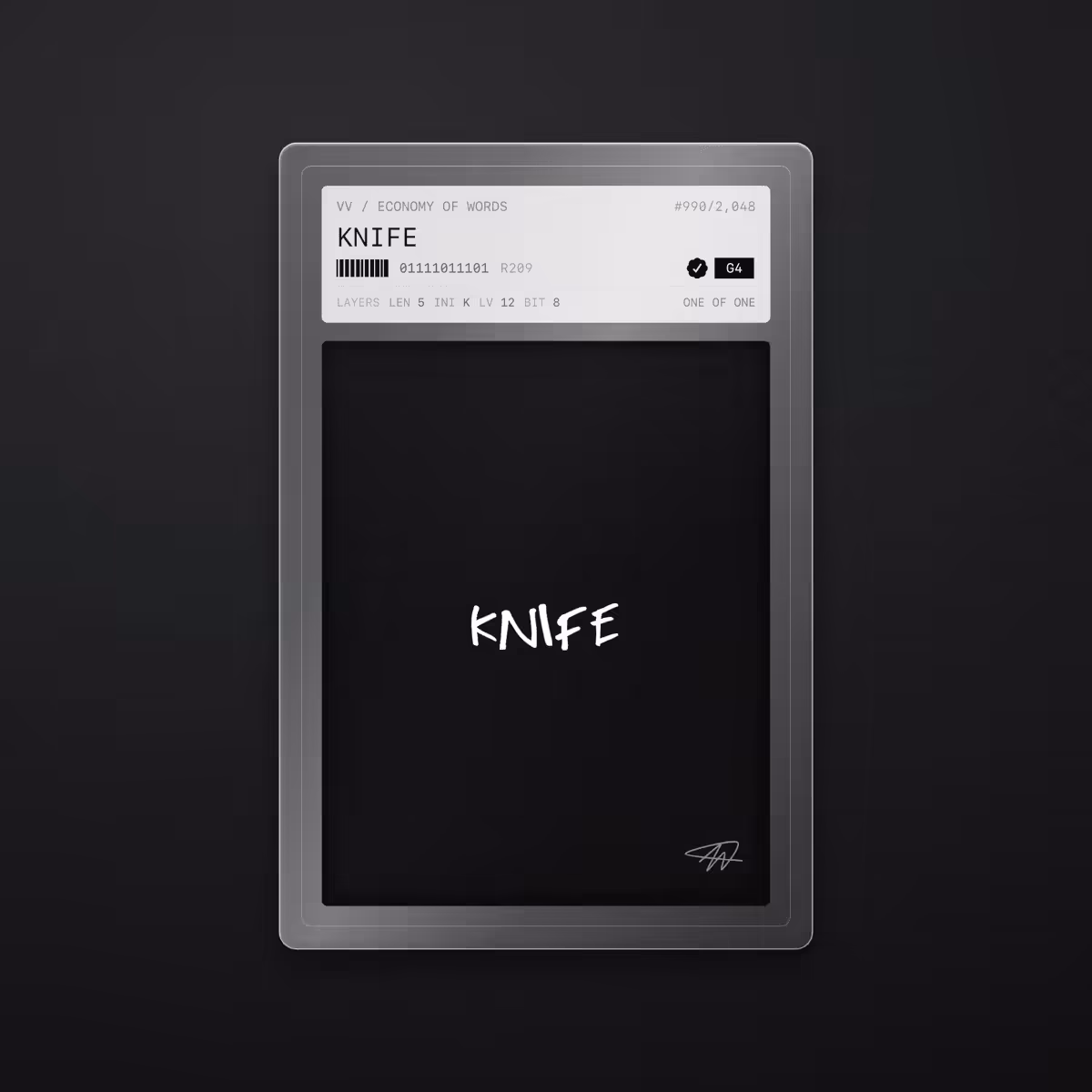 Economy of Words: KNIFE · #990