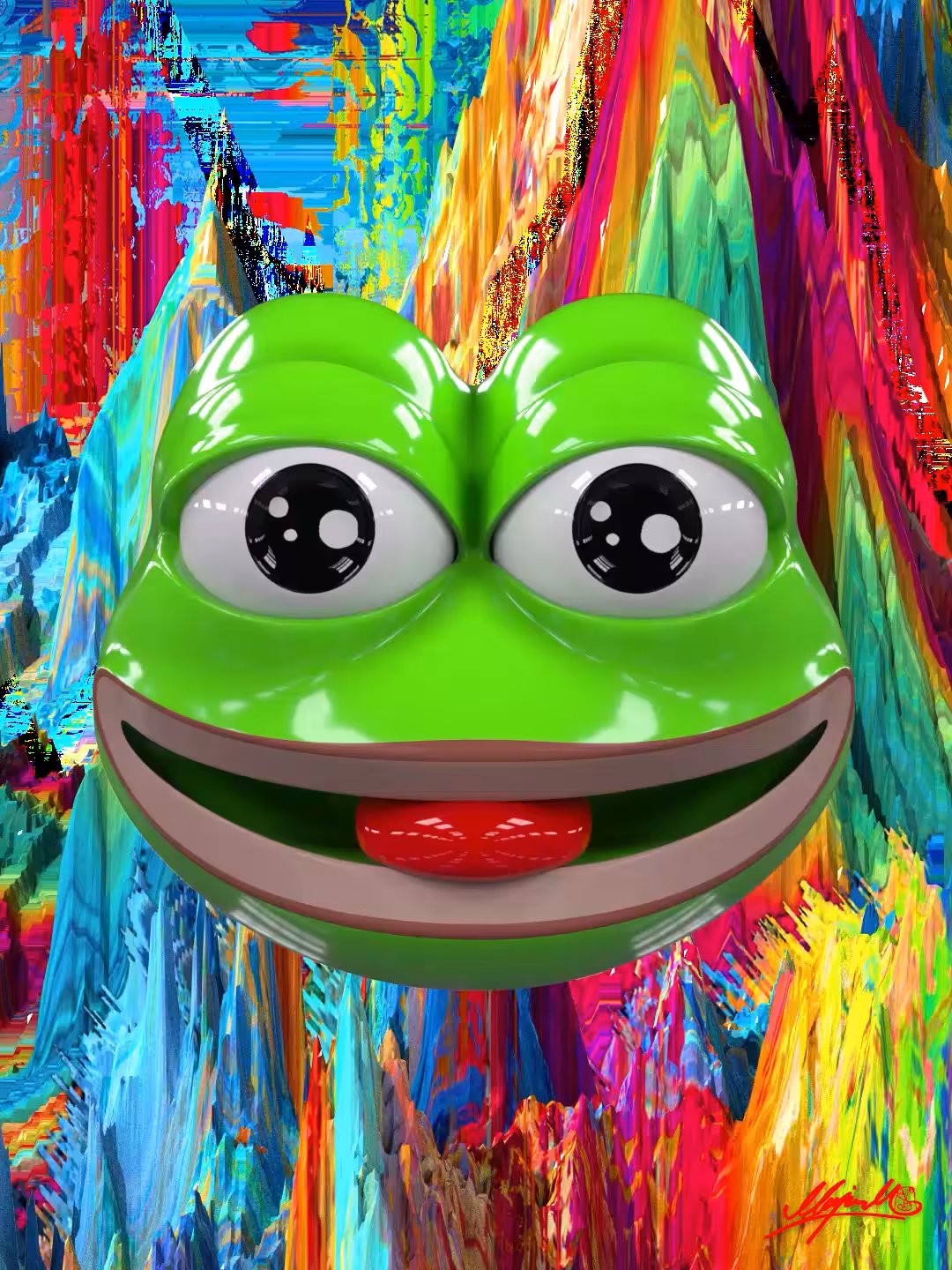 Glitching Pepe In Glitchlandia