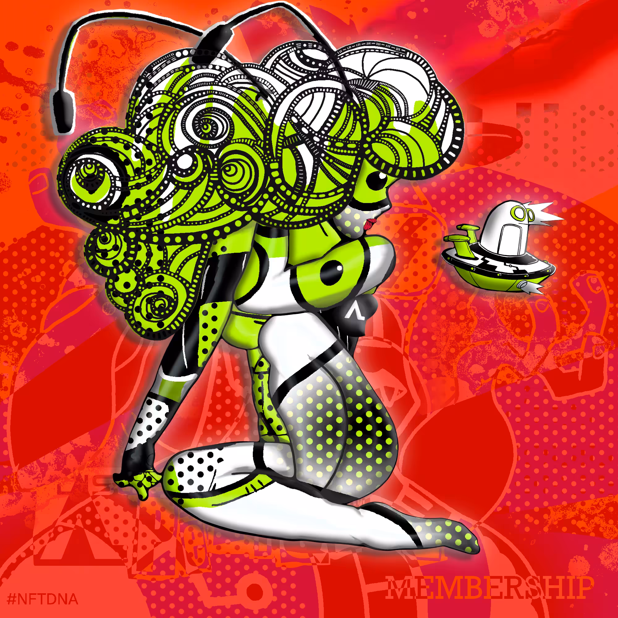 BekxArt / ApeLiquid colab: Invader Woman