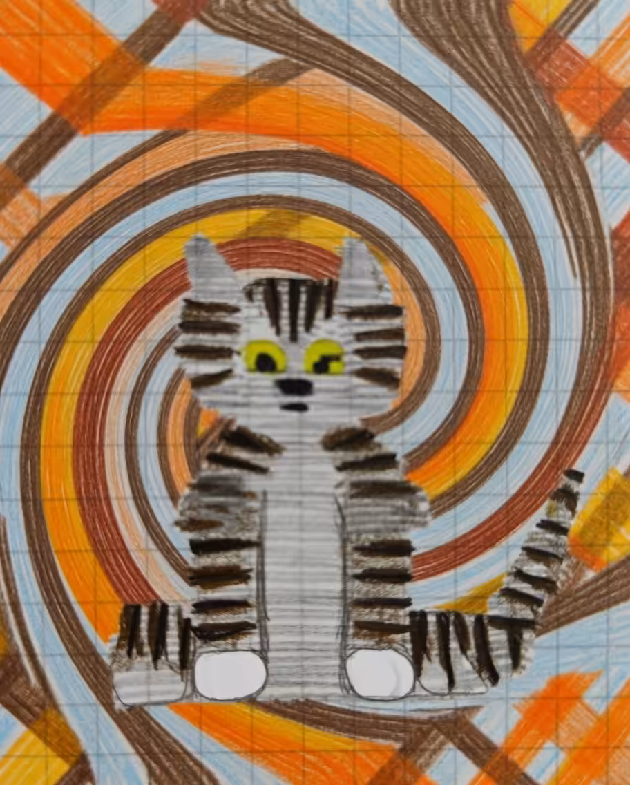 patterned cat