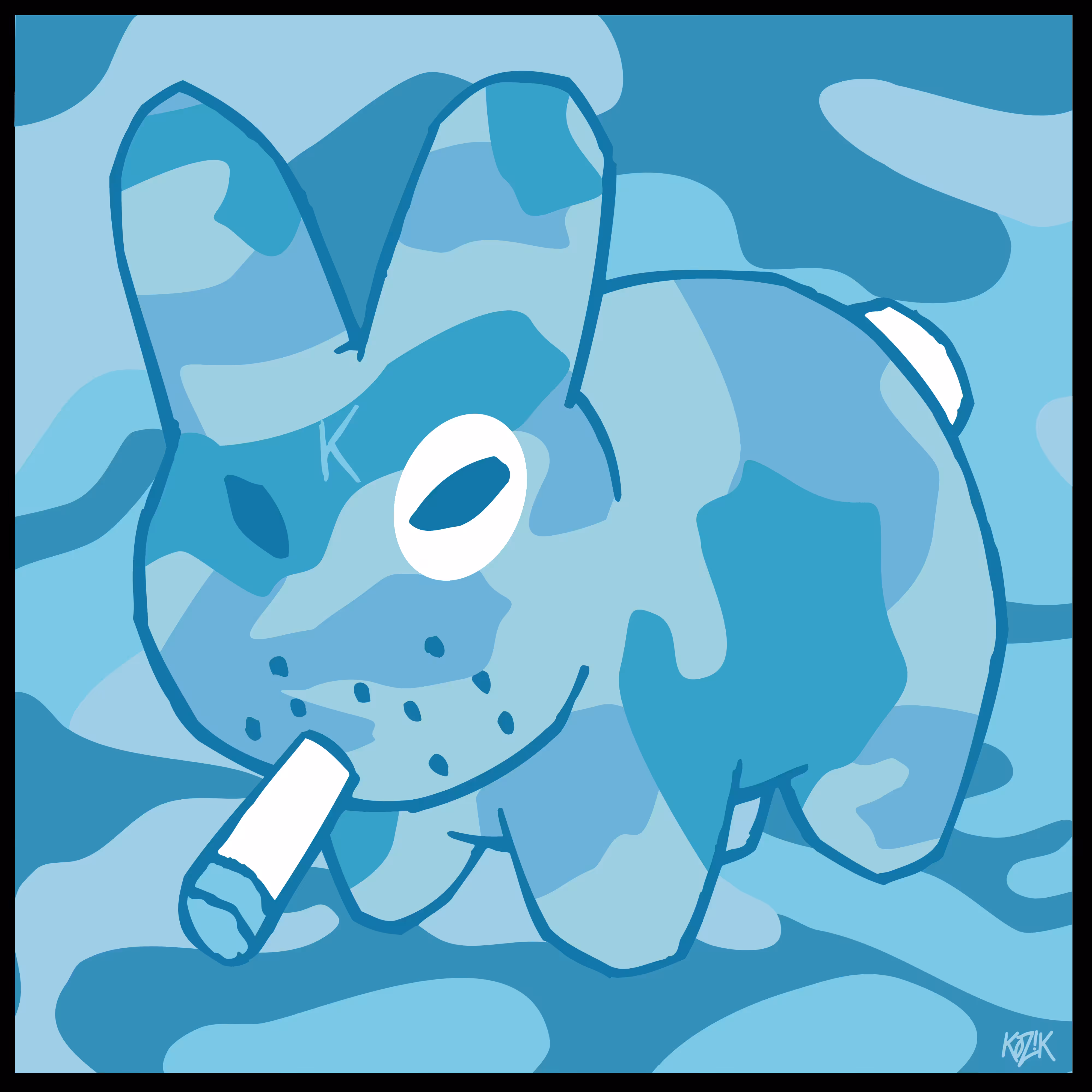 Invisible Labbit In Blue