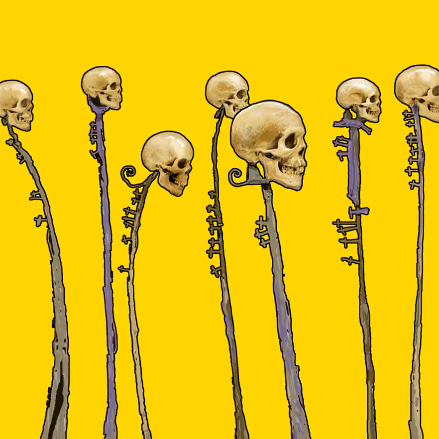 Yellow Sun Skull Parade