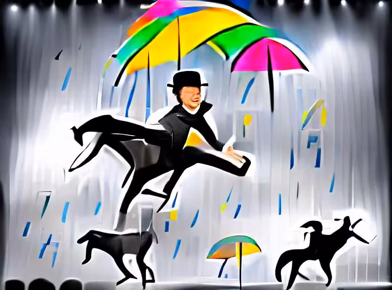 Abraham's First Works: singing in the rain with a jumping little horse