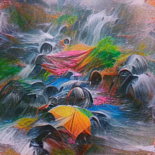 waterfalls in graphite