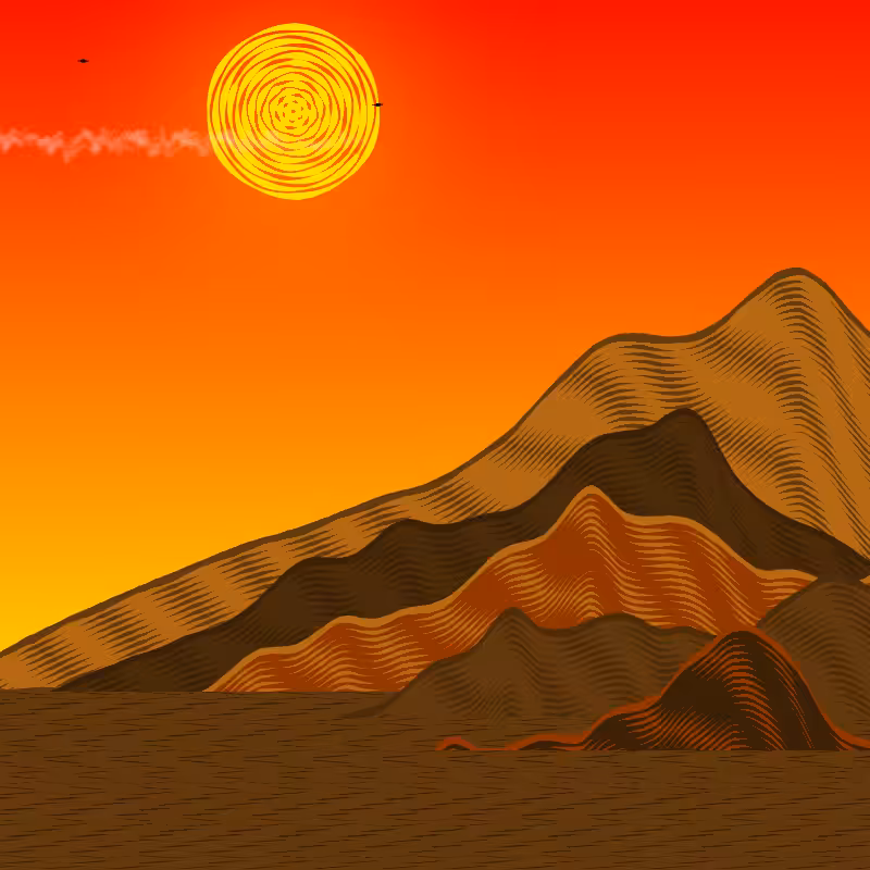 Painted Mountain Sunset #97