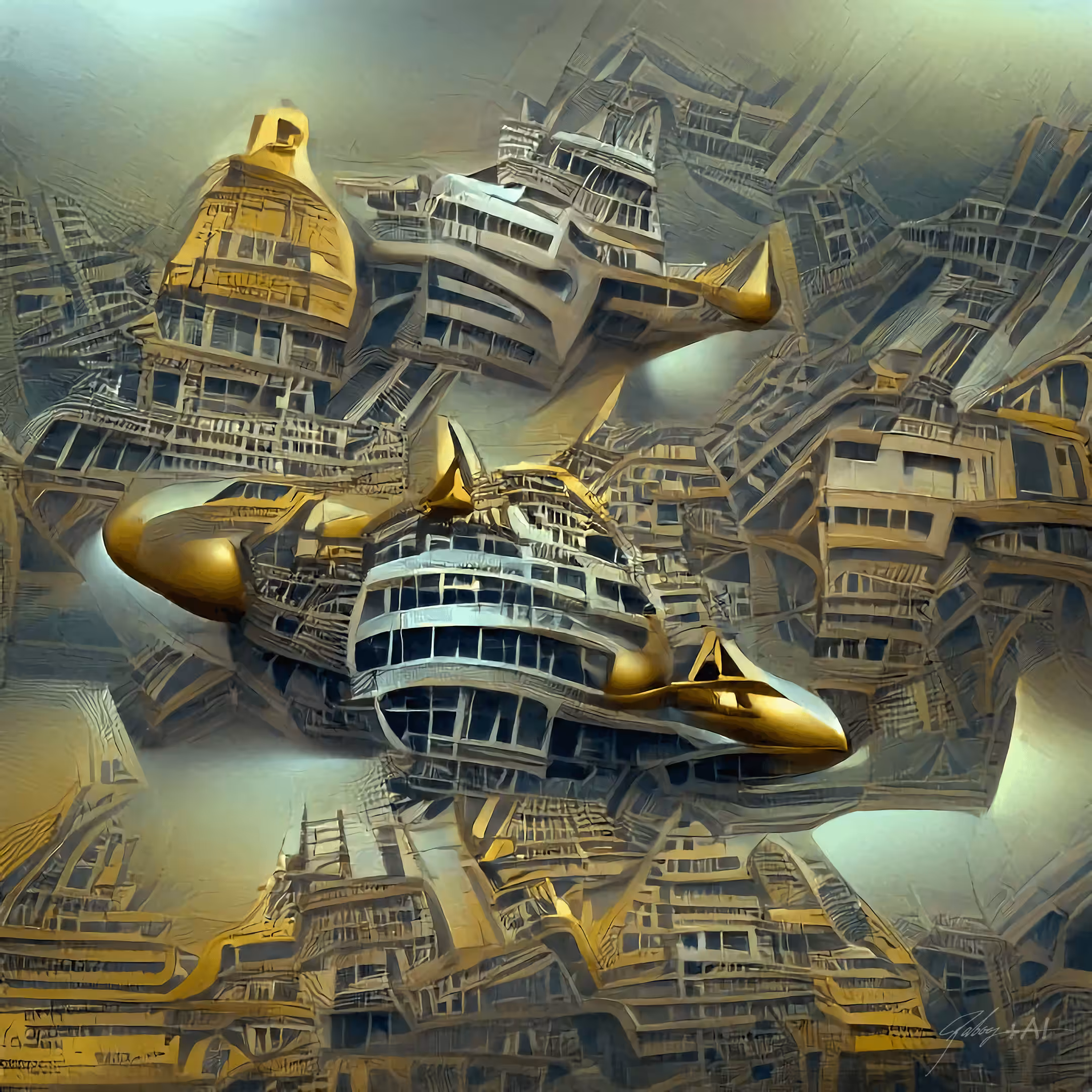 4 dimensional Alien office building