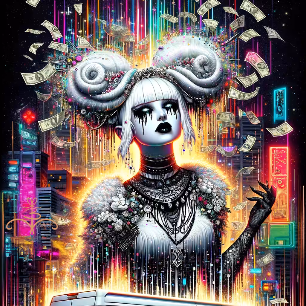 Digital Goddess: Neon Dreams