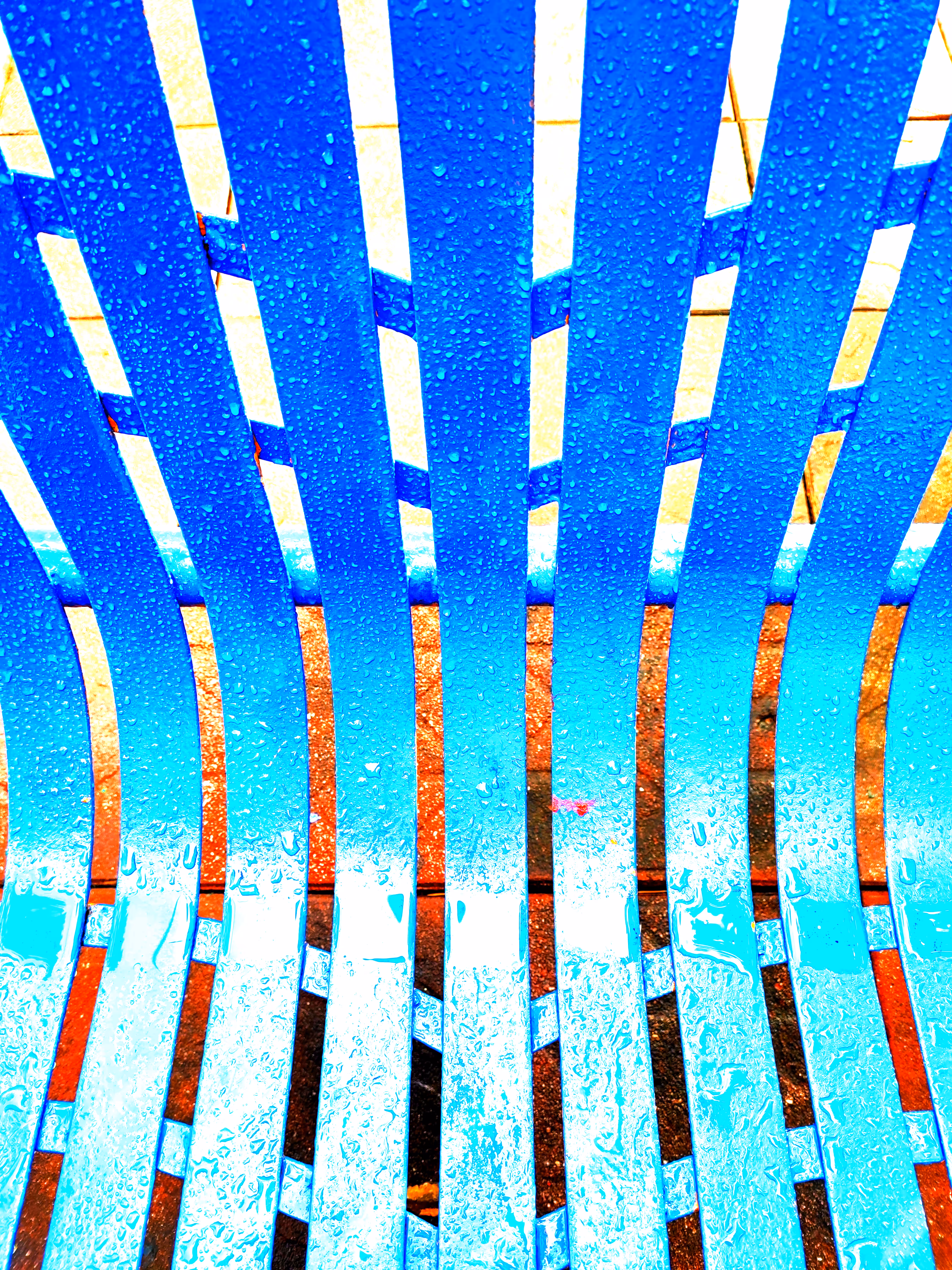 Blue Stripes and Drops