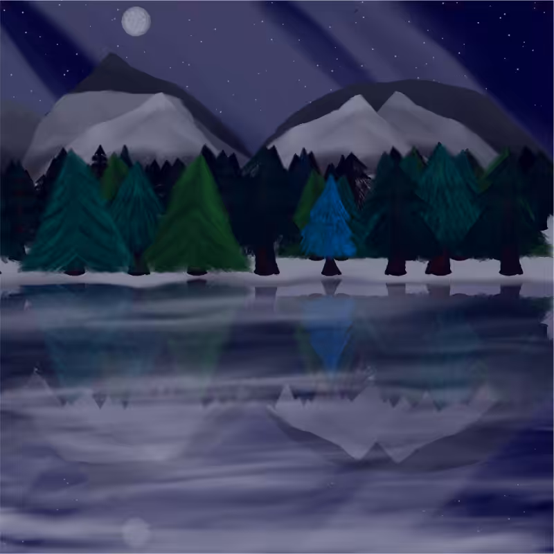 Moony Winter Lake #47