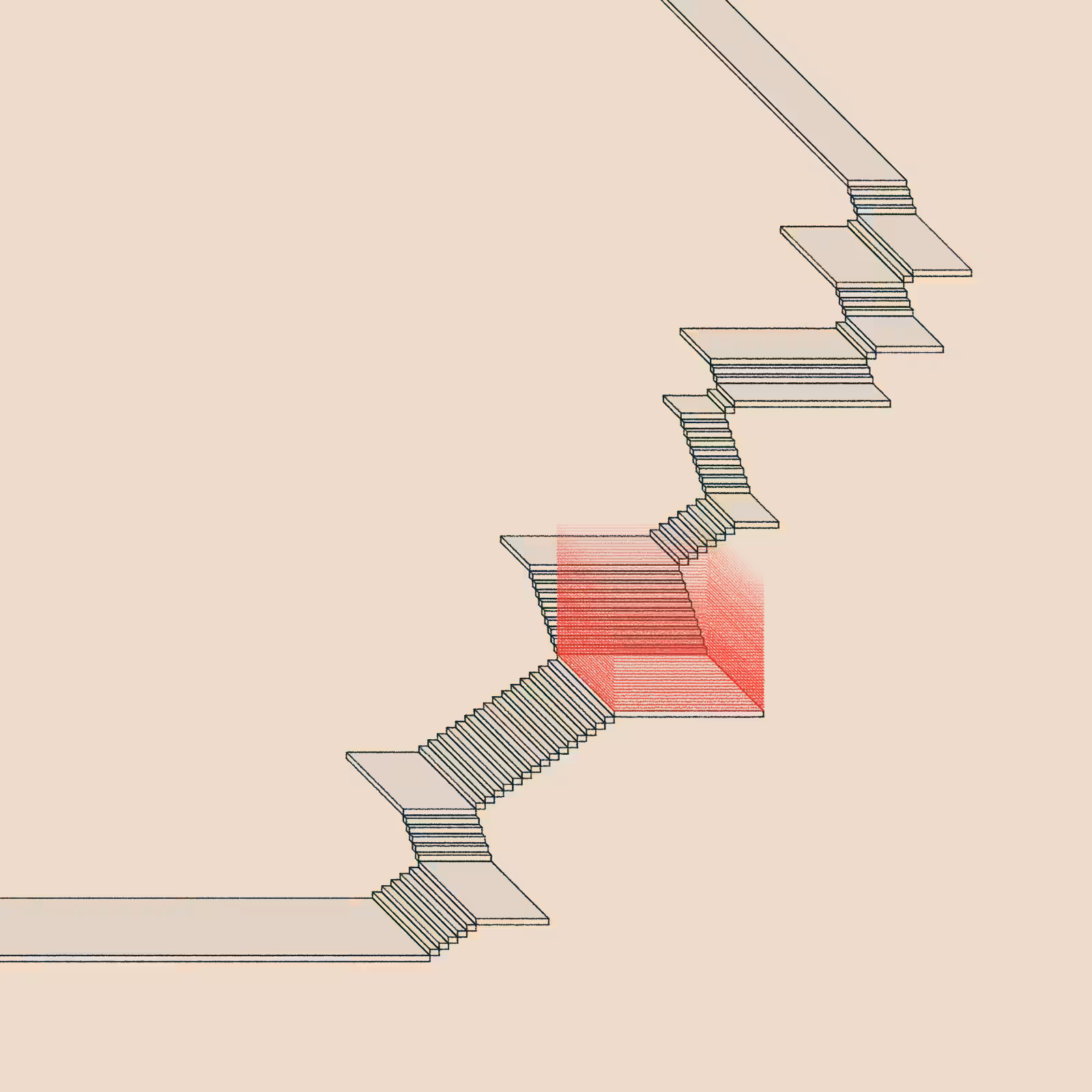 Stairs in a room #14