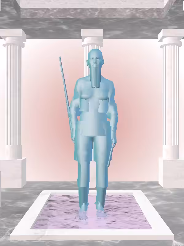 HeavenComputer: The Jumping Aqua Green Woman #5944