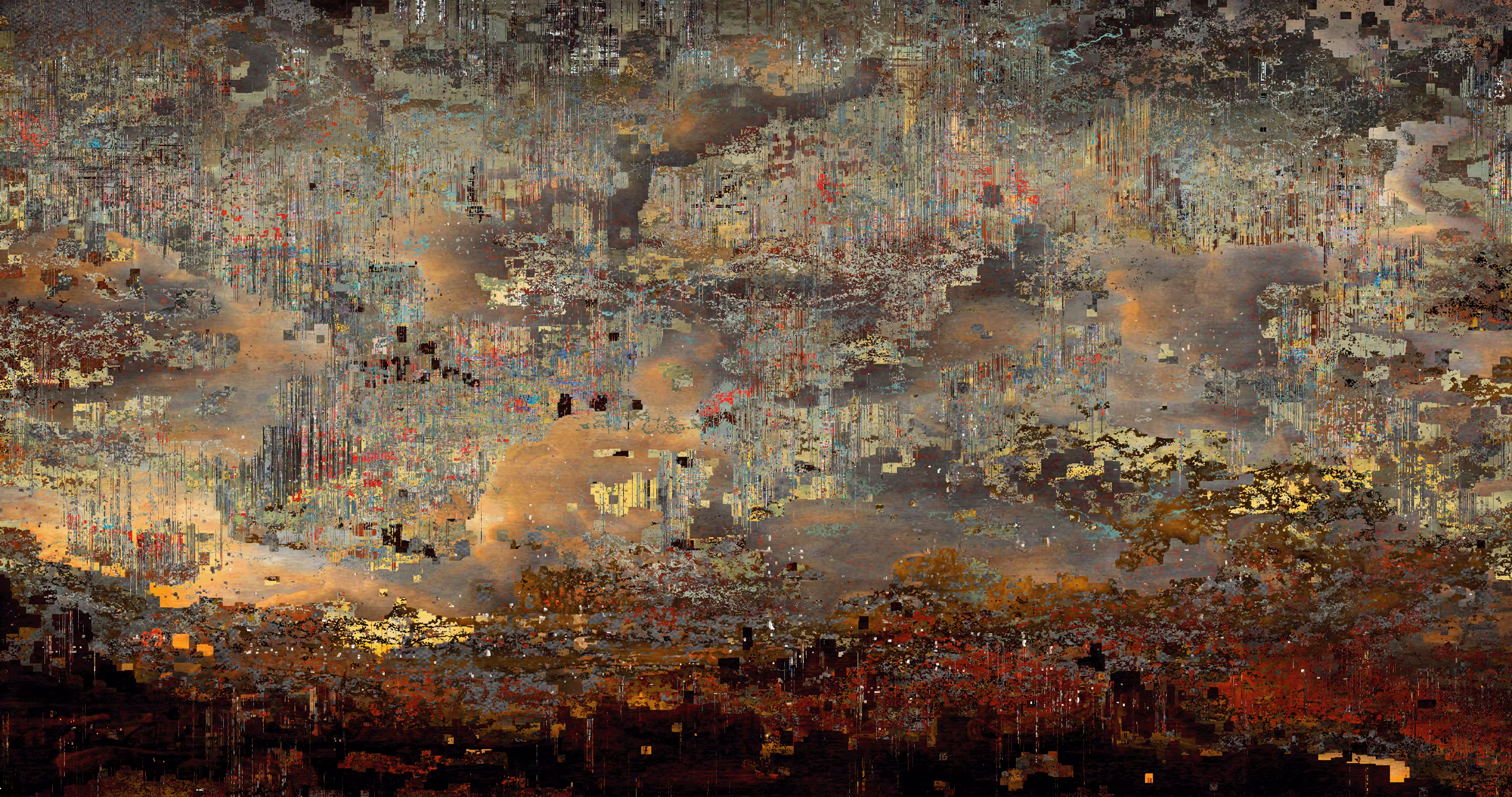 Recursive landscape IV. Pixel clouds