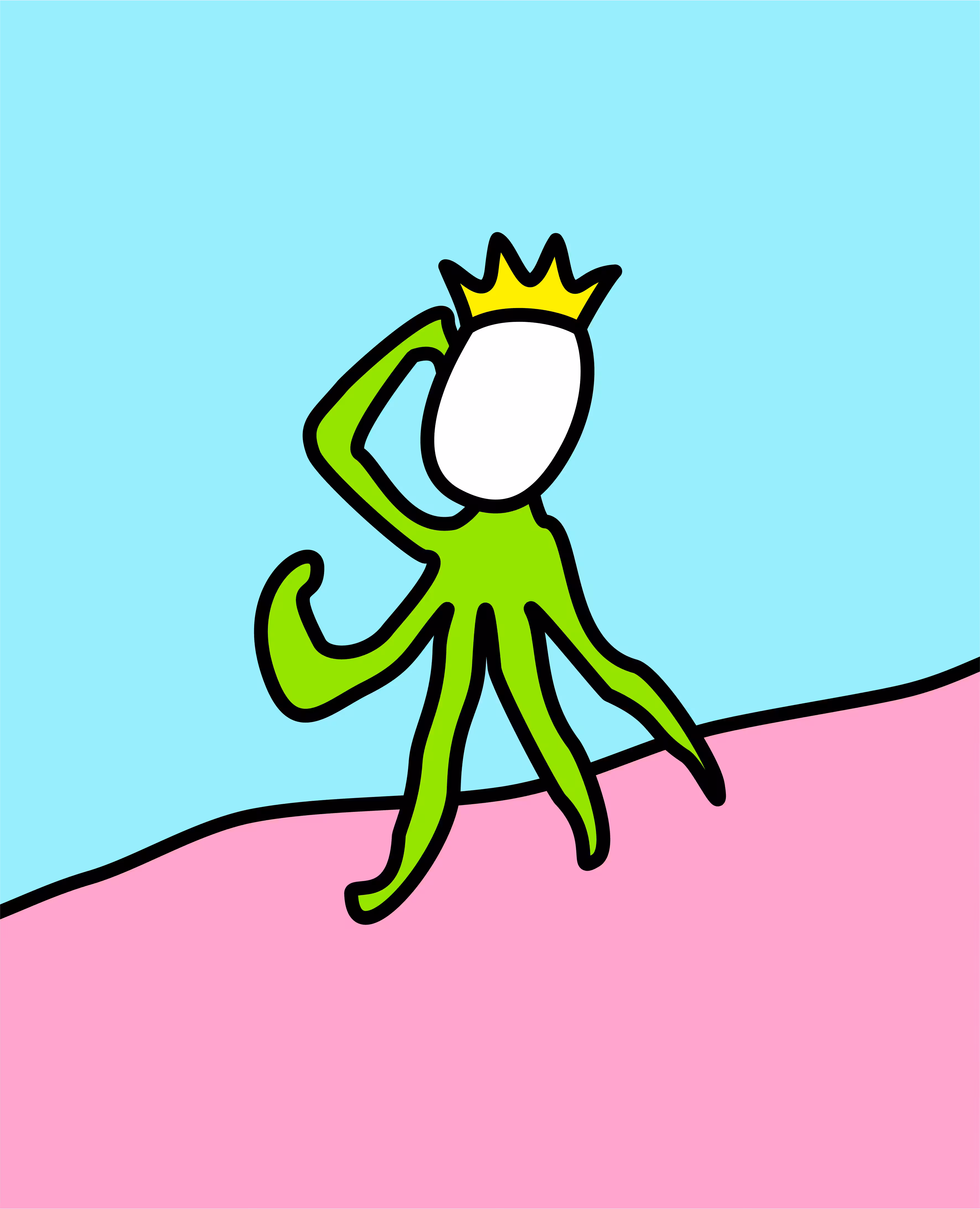 A green Princess from Cloudy Nowhere