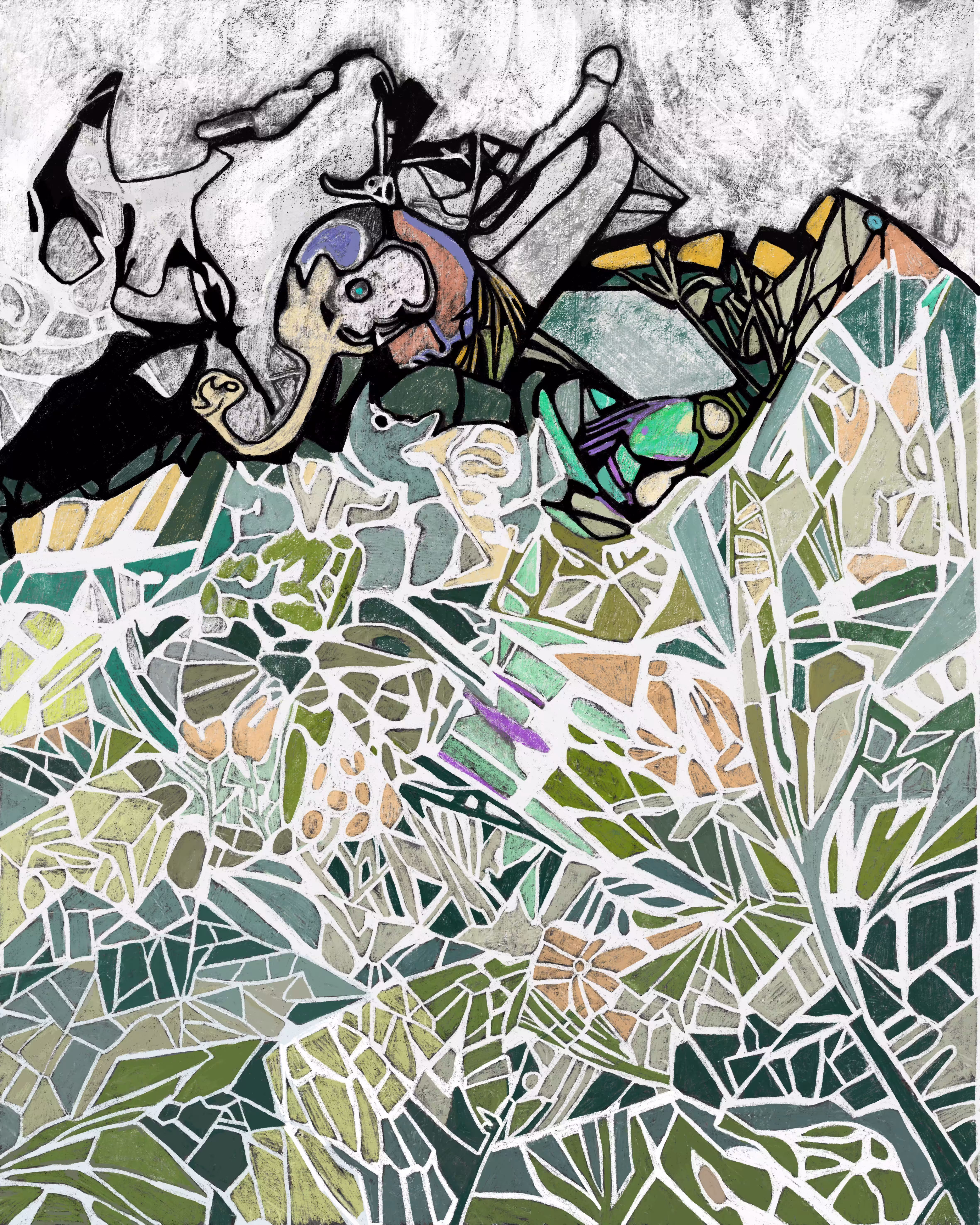 When an Elephant and  fish met in the jungle